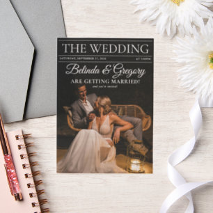 Magazine Editorial Newspaper Photos Wedding Part1 Vellum Invitations