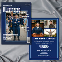 Magazine Four Photo Blue Graduation Party