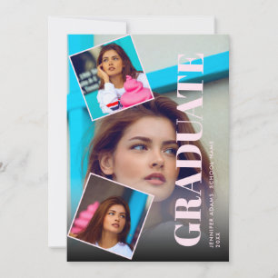 Magazine moderne 3 Photos Faire-part de diplôme