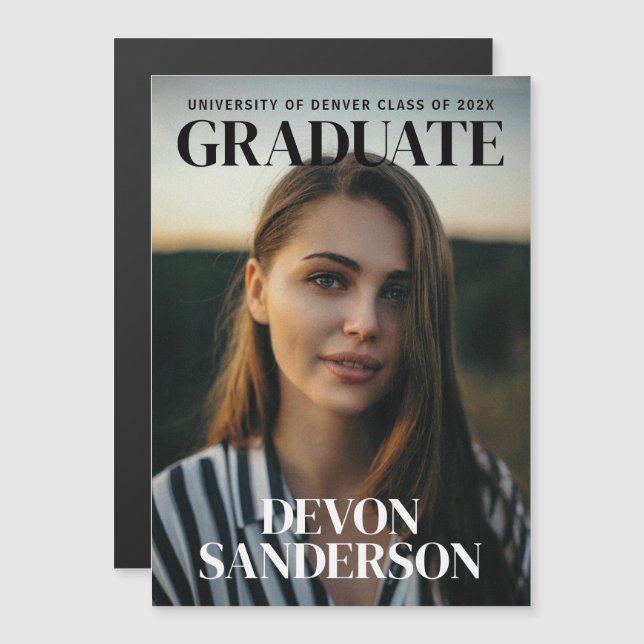 Magazine moderne Magazine Graduation Magnet (Devant / Derrière)
