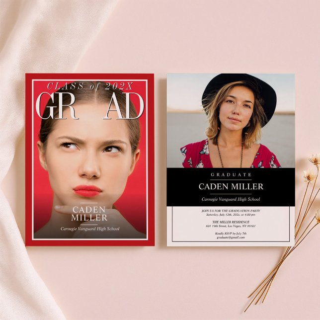 Magazine Newspaper Graduation Invitation (Creator Uploaded)