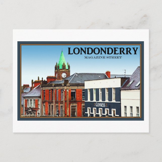 Magazine Street in Londonderry Postcard (Front)
