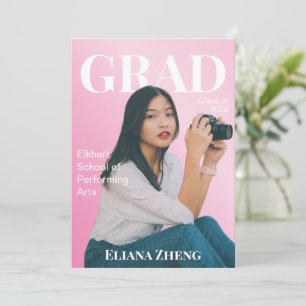 Magazine Style Graduation Announcement with Photo