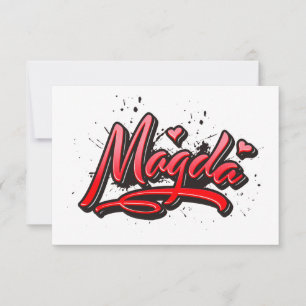 Magda Heart Splash Graffiti Card