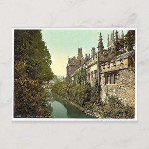 Magdalen College, from the river, Oxford, England Postcard