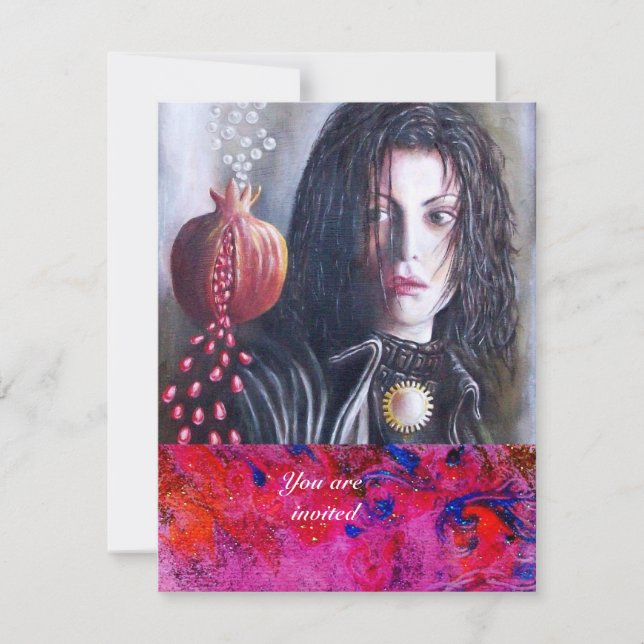 MAGDALEN gem red Invitation (Front)