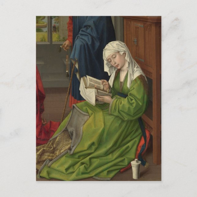 Magdalen in Green Reading Postcard (Front)