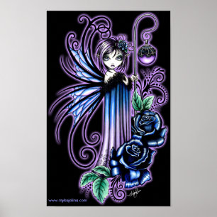 "Magdalene" Bleu gothique Rose Affiches de fées