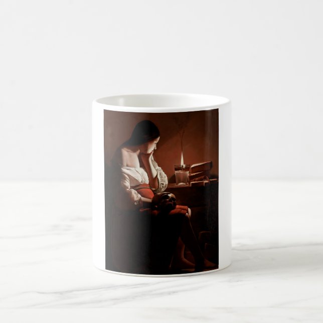 Magdalene with the Smoking Flame, La Tour Coffee Mug (Center)