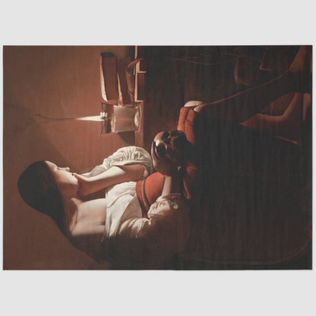 Magdalene with the Smoking Flame, La Tour Tissue Paper (Front)