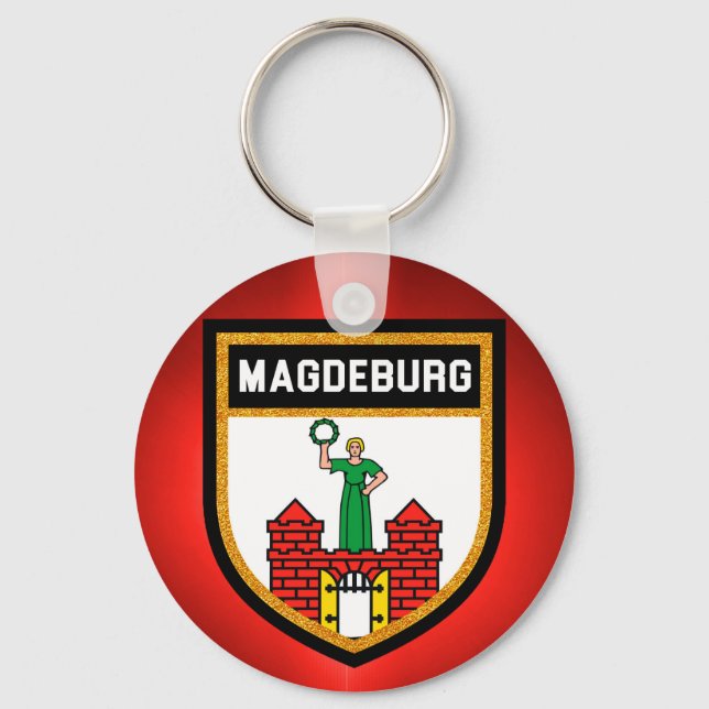 Magdeburg Flag Keychain (Front)