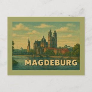 Magdeburg Germany City Art Postcard