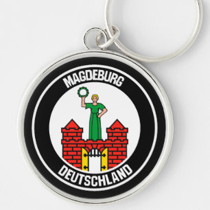 Magdeburg Round Emblem Keychain