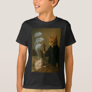 Mage Cat Meme Cat Exorcism Mouse Funny Fantasy Hum T-Shirt