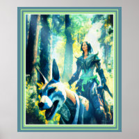 Mage Riding a Wolf