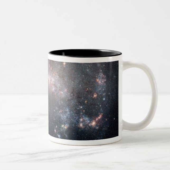 Magellanic dwarf irregular galaxy NGC 4449 Two-Tone Coffee Mug (Right)