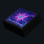 Magen Bet Gift Box<br><div class="desc">A blue and purple,  fractal Star of David (Magen David).  Customize by adding your own text. A fine gift for an engagement or wedding.</div>