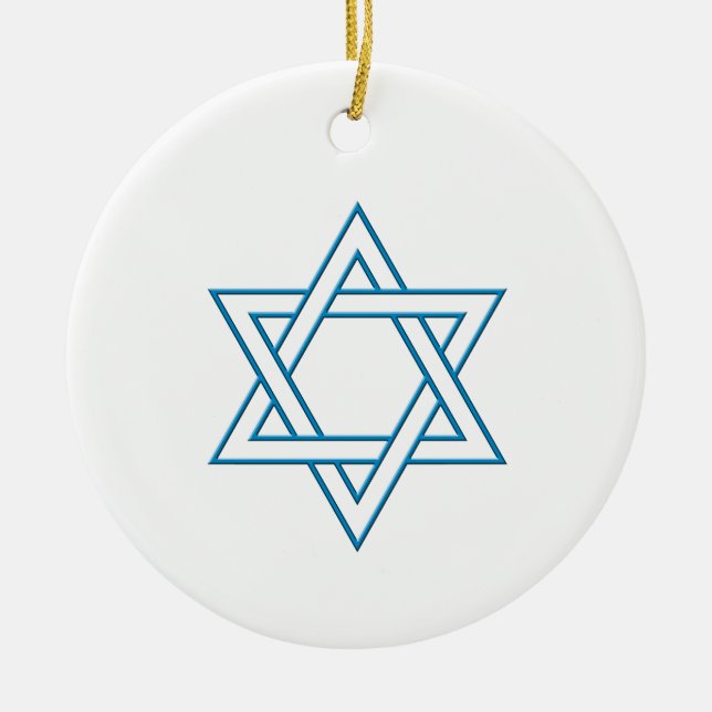 Magen David Ceramic Ornament (Front)