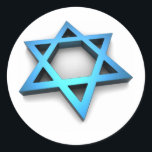 Magen David Classic Round Sticker<br><div class="desc">An illustration of the Jewish mythical symbol: The "Magen David" (David's shield, "star of David"). The Shield of David is a generally recognized symbol of Jewish identity and Judaism. A popular folk tale etymology has it that the Star of David is literally modelled after the shield of the young Israelite...</div>