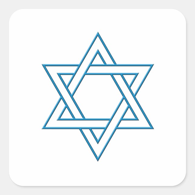 Magen David Square Sticker (Front)