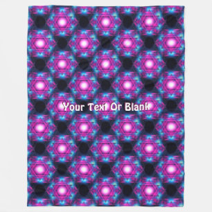 Magen Heh Fractal Fleece Blanket