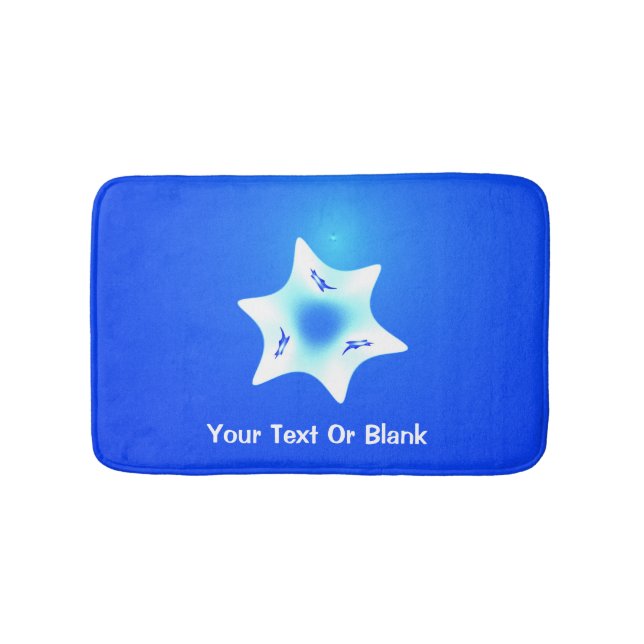 Magen Lavan (White Star) Bath Mat (Front)