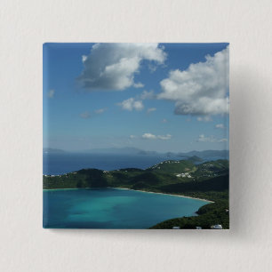 Magens Bay, St. Thomas Beautiful Island Scene 2 Inch Square Button