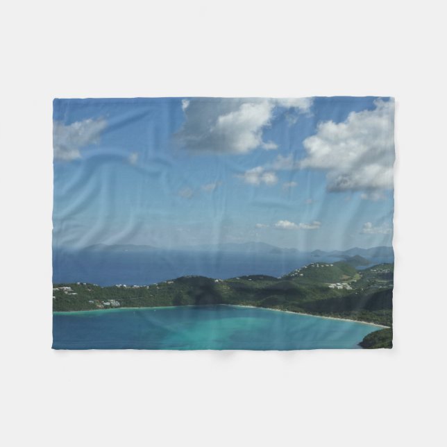 Magens Bay, St. Thomas Beautiful Island Scene Fleece Blanket (Front (Horizontal))