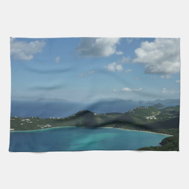 Magens Bay, St. Thomas Beautiful Island Scene Kitchen Towel (Horizontal)