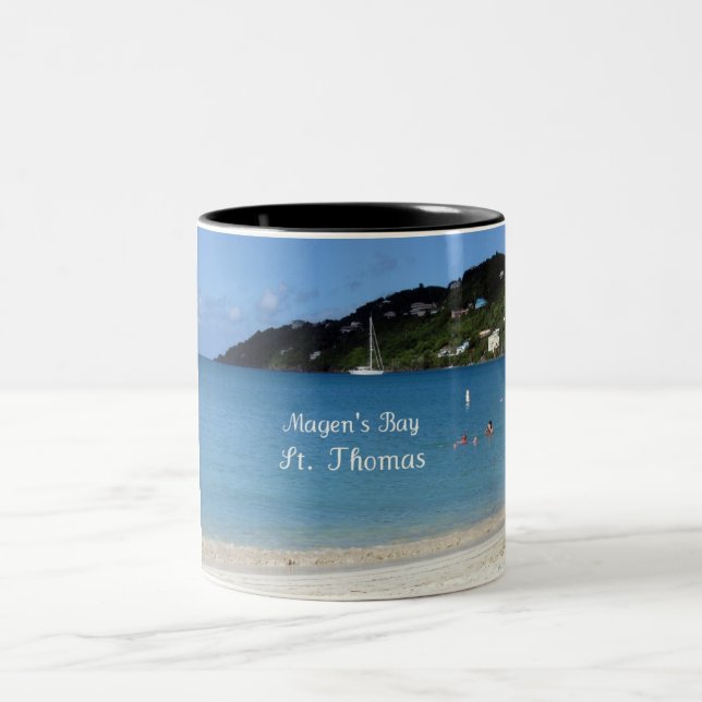Magen's Bay, St. Thomas Two-Tone Coffee Mug (Center)