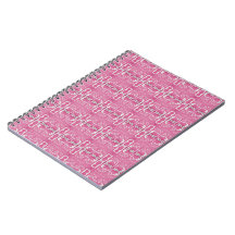 Magenta Abstract Hand Carved Block Print Journal