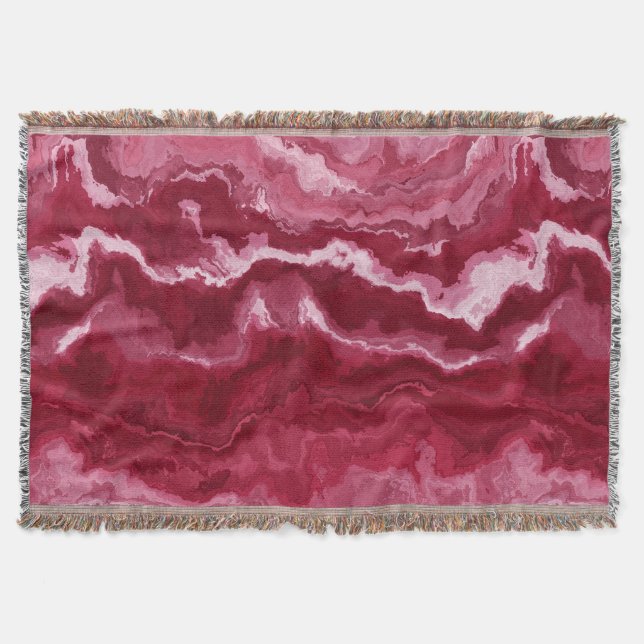 Magenta Agate Throw Blanket (Front)