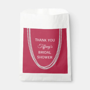 Magenta and Pearls Bridal Shower Thank You Favour Bag