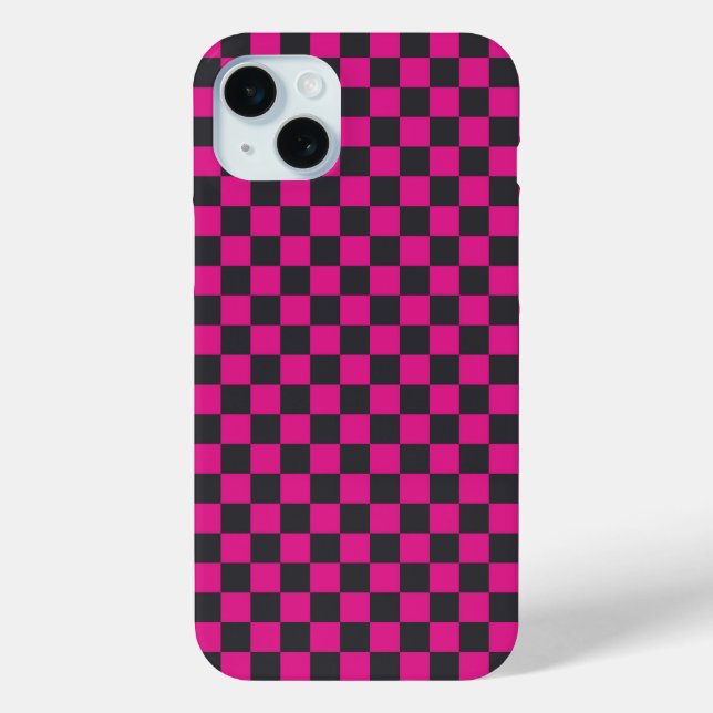 Magenta and smoke checkerboard pattern Case-Mate iPhone case (Back)
