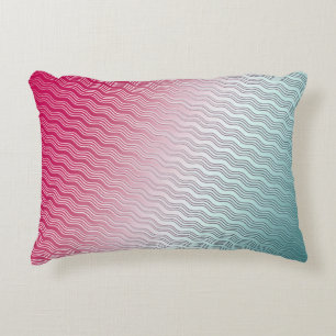 Magenta and Teal Accent Pillow