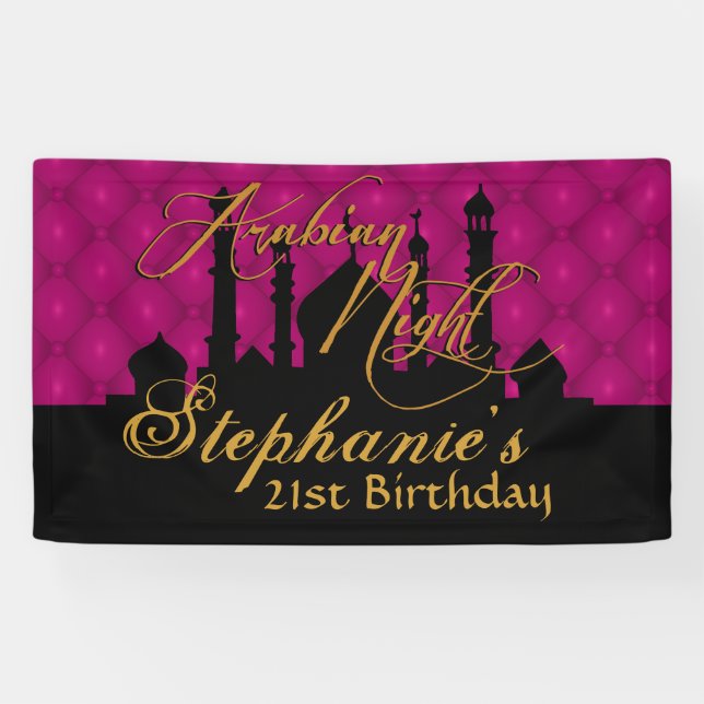 Magenta, Arabian Nights Themed Banner (Horizontal)