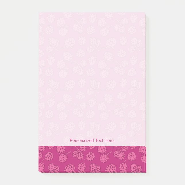 Magenta Berry Pattern Post-it Notes (Front)
