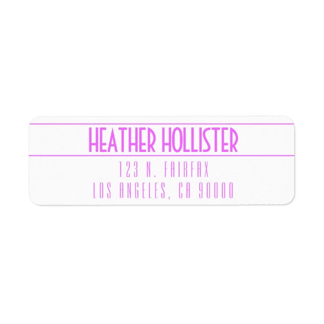 Magenta & Blanc moderne (Devant)