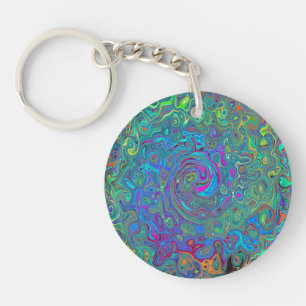 Magenta, Bleu et Mousse verte Retro Swirl
