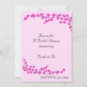 Magenta Blossoms Bridal Shower Invitation