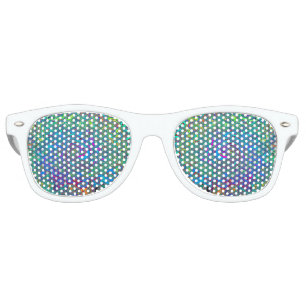 Magenta, Blue and Sea Foam Green Retro Swirl Retro Sunglasses