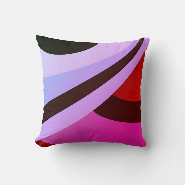 Magenta Brown Lavender Modern contemporary Design Throw Pillow (Front)
