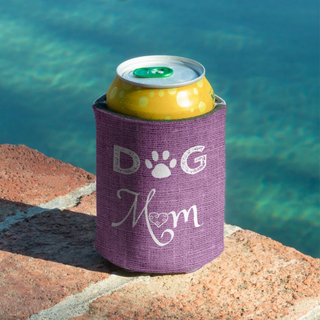 Magenta Burlap Dog Mom Cooler (In Situ Pool)