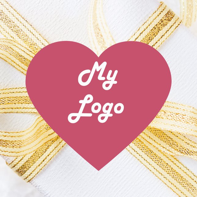 Magenta business logo heart heart sticker (Creator Uploaded)