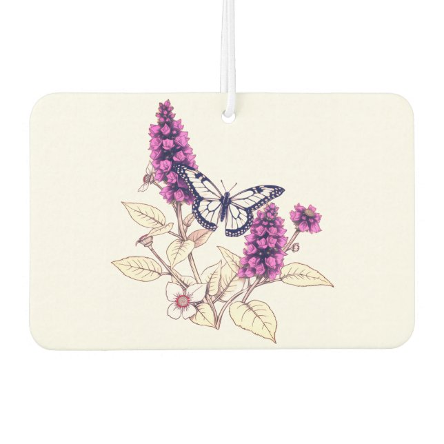 Magenta Butterfly Bush Air Freshener (Front)