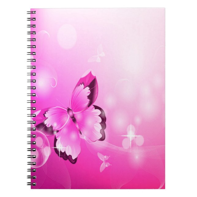 Magenta Butterfly Notebook (Front)