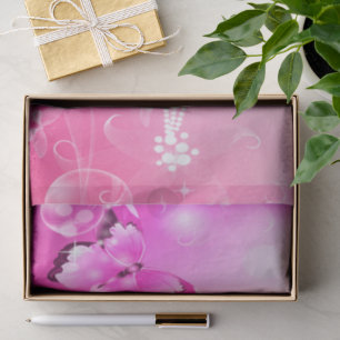 Magenta Butterfly Tissue Paper