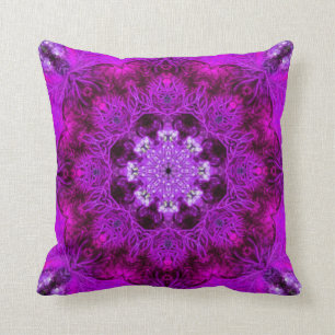 Magenta Coral Throw Pillow