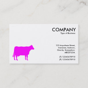 Magenta Cow Symbol - White Business Card