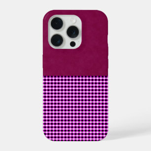 Magenta Denim And Tartan, Cushion iPhone 15 Pro Case